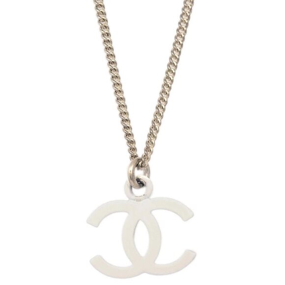 Chanel CC Chain Necklace Pendant Silver 04C - Picture 1 of 4